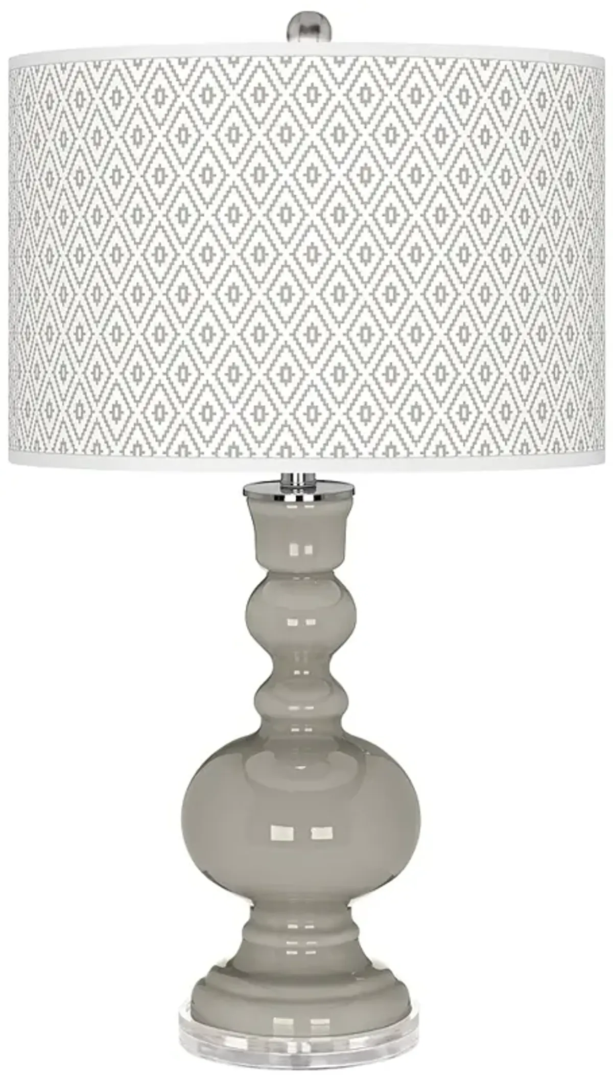 Requisite Gray Diamonds Apothecary Table Lamp