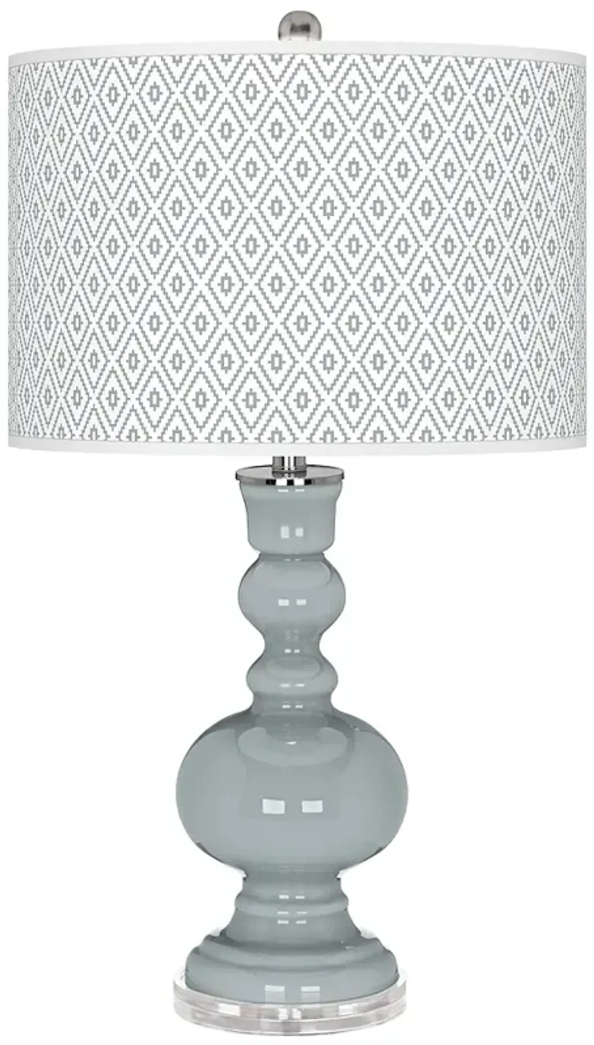 Uncertain Gray Diamonds Apothecary Table Lamp