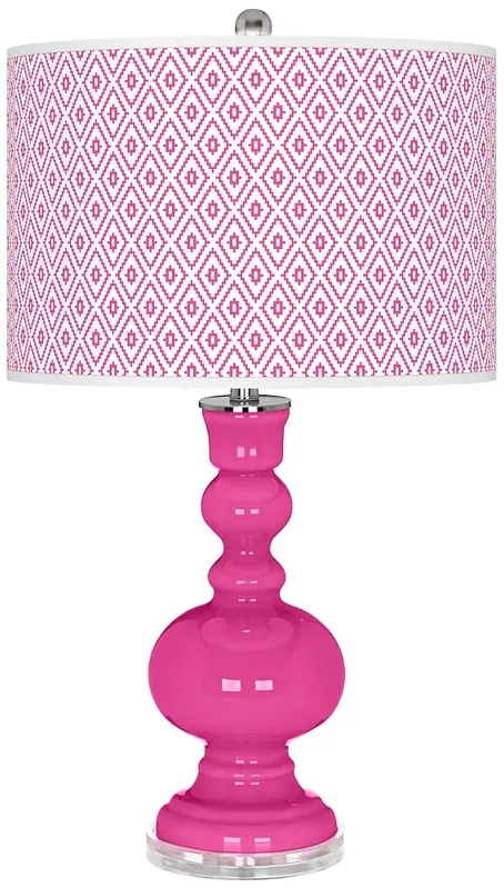 Fuchsia Diamonds Apothecary Table Lamp