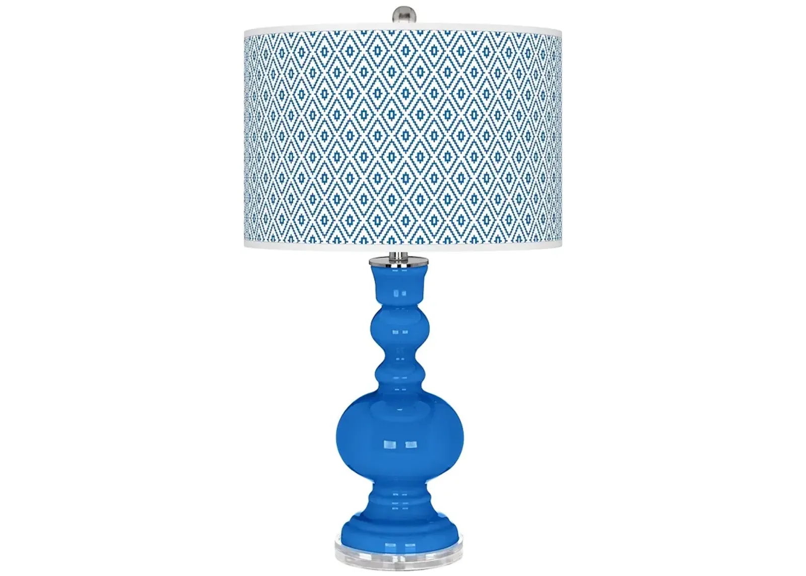 Royal Blue Diamonds Apothecary Table Lamp