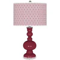 Antique Red Diamonds Apothecary Table Lamp