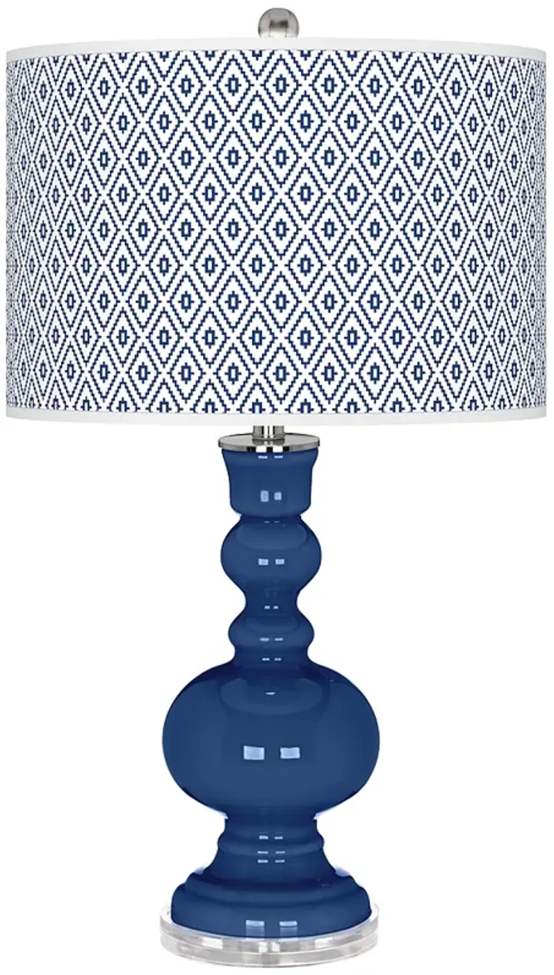 Monaco Blue Diamonds Apothecary Table Lamp