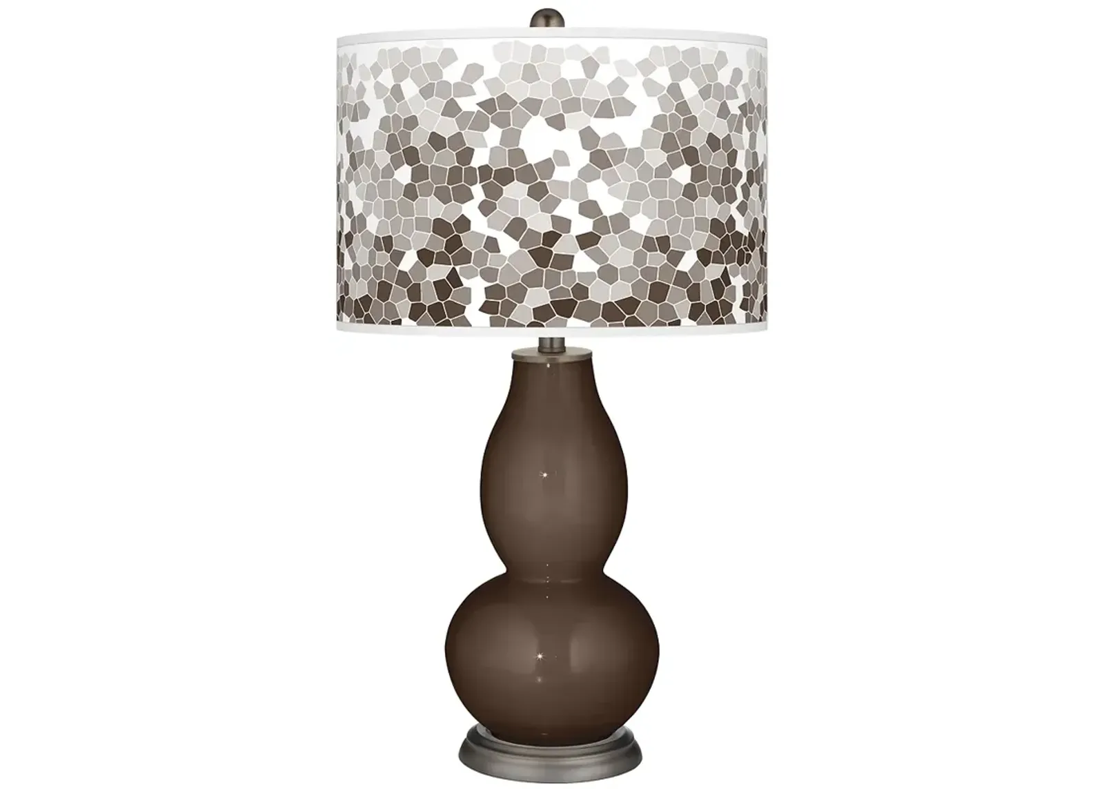 Color Plus Double Gourd 29 1/2" Mosaic Shade Carafe Brown Table Lamp