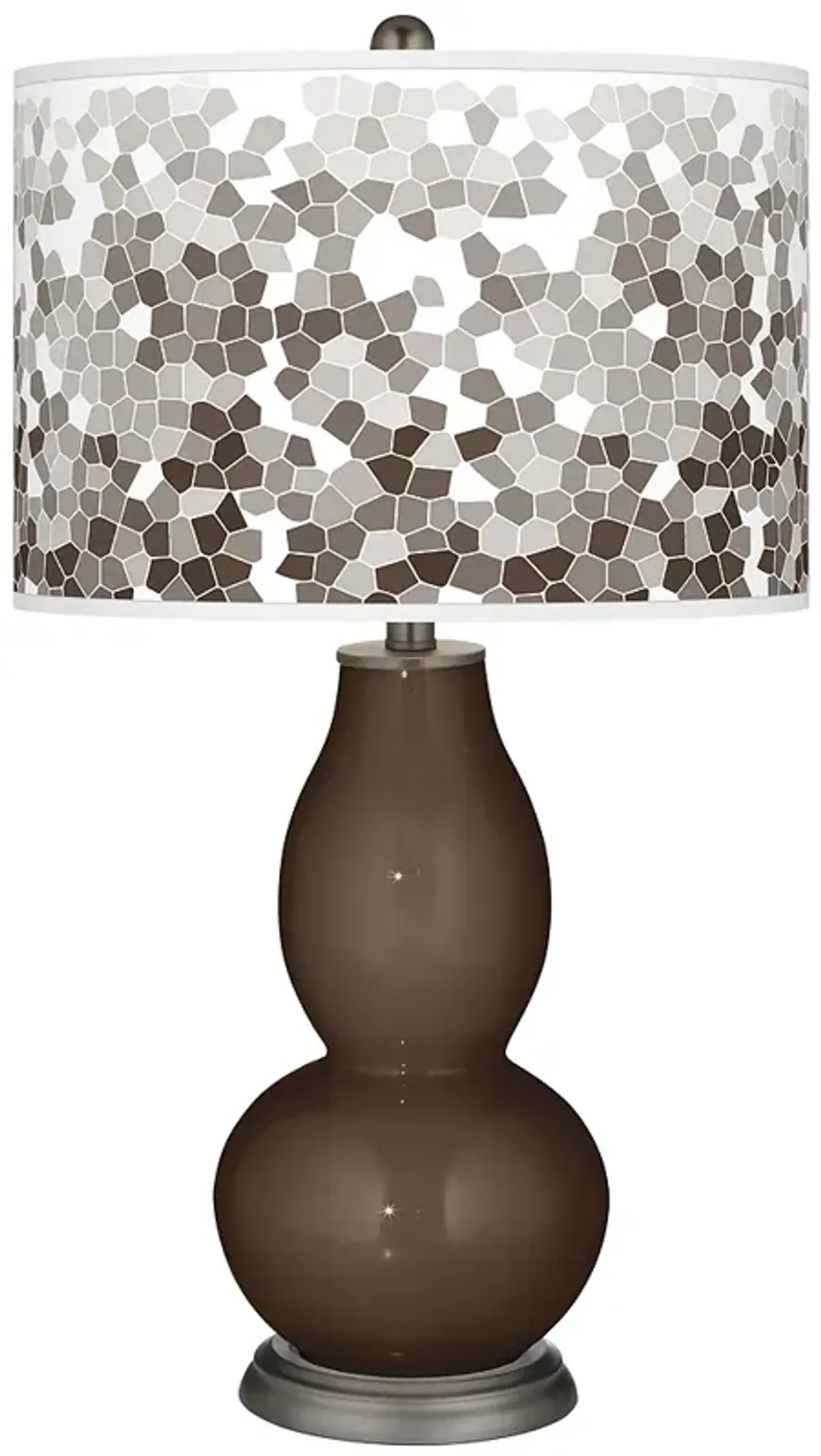 Color Plus Double Gourd 29 1/2" Mosaic Shade Carafe Brown Table Lamp