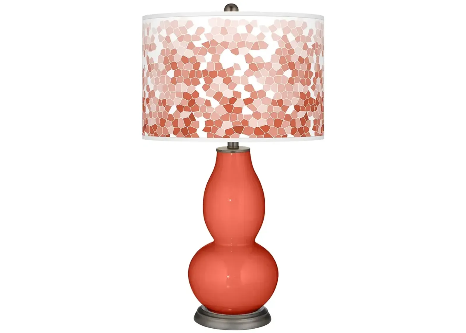 Color Plus Double Gourd 29 1/2" Mosaic Shade Koi Orange Table Lamp