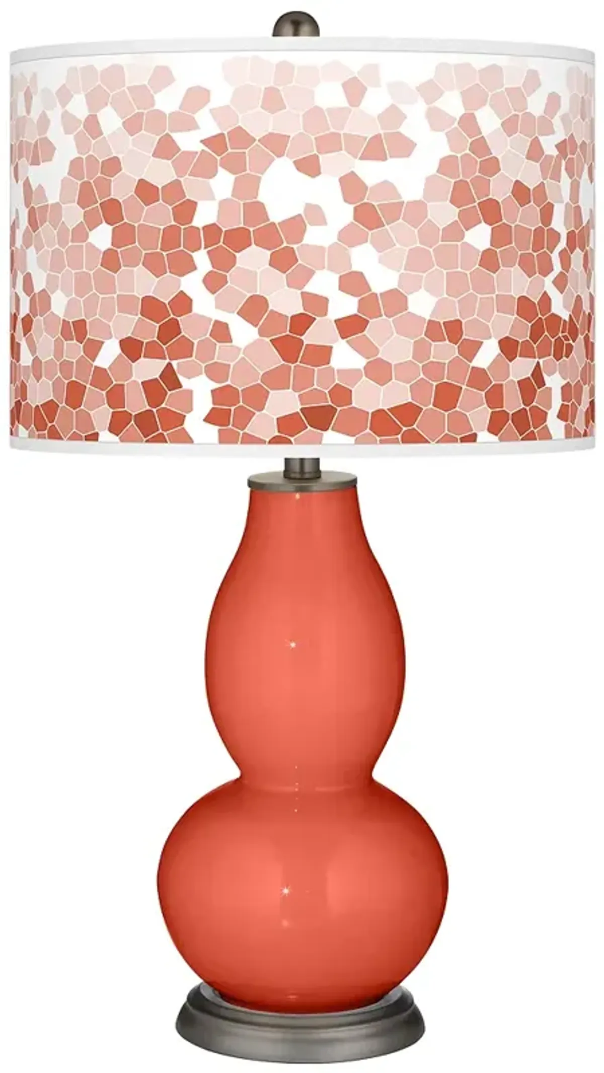 Color Plus Double Gourd 29 1/2" Mosaic Shade Koi Orange Table Lamp