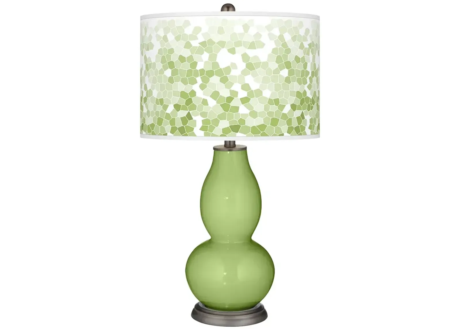 Lime Rickey Mosaic Giclee Double Gourd Table Lamp