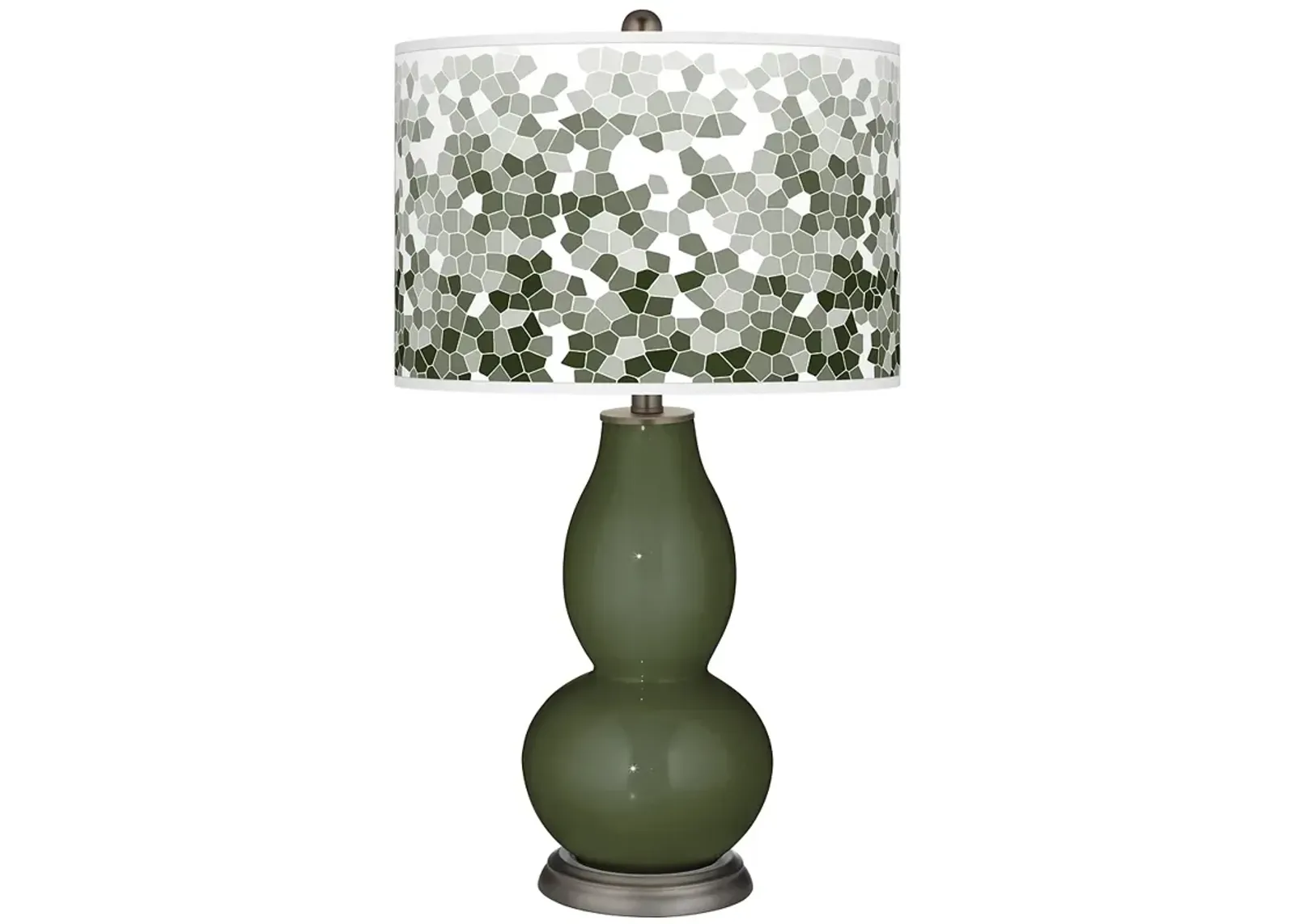 Secret Garden Mosaic Giclee Double Gourd Table Lamp