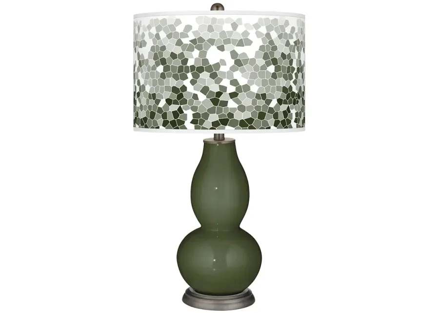 Secret Garden Mosaic Giclee Double Gourd Table Lamp