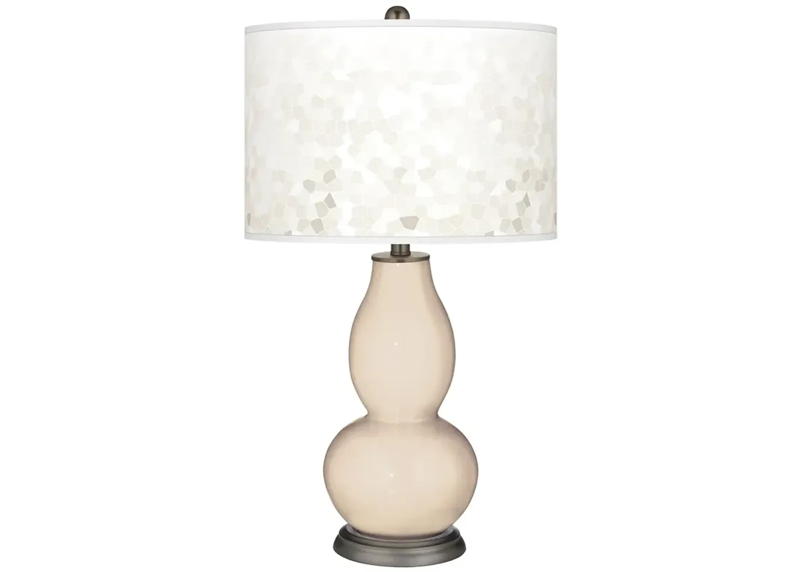 Steamed Milk Mosaic Giclee Double Gourd Table Lamp