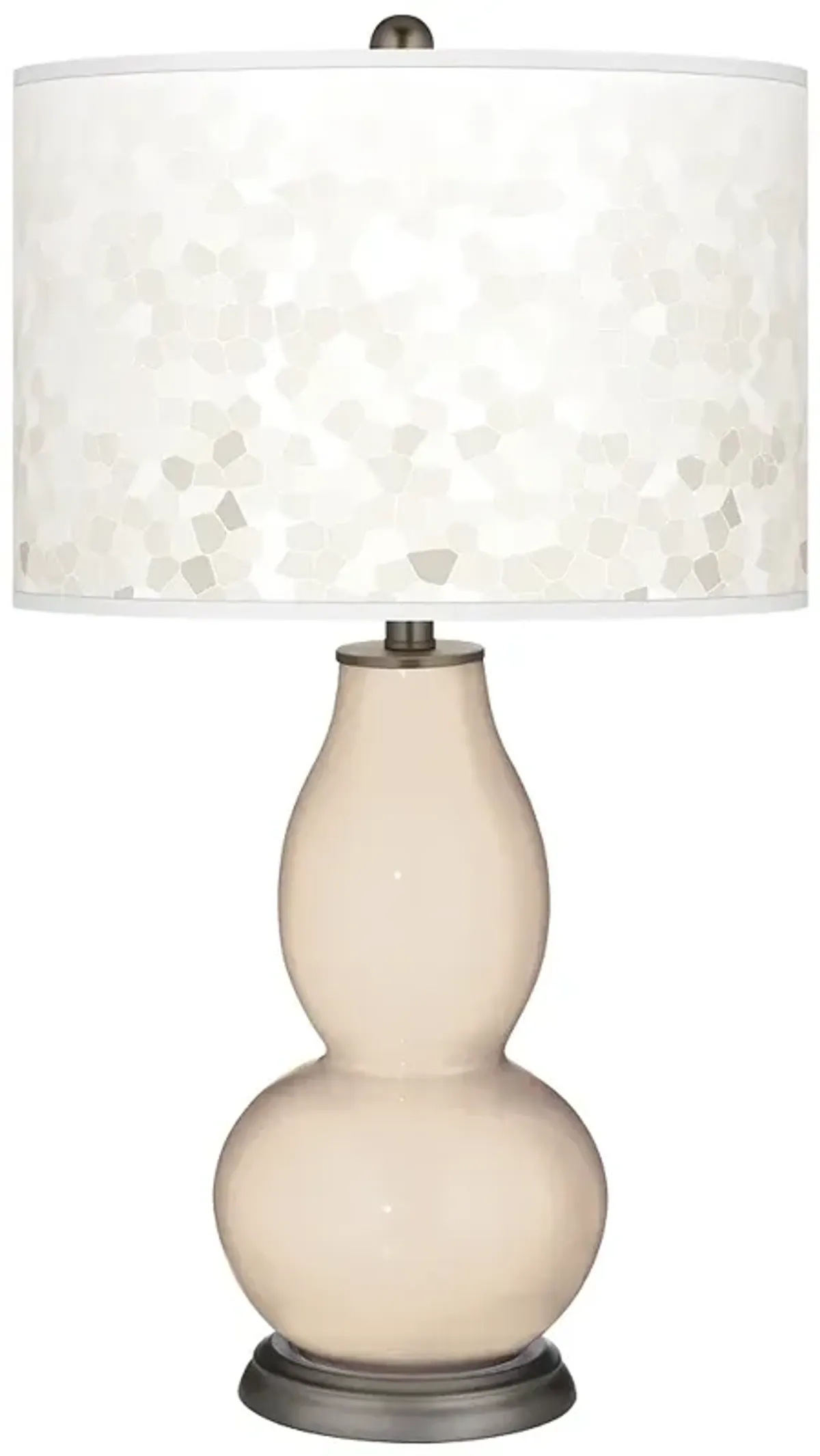 Steamed Milk Mosaic Giclee Double Gourd Table Lamp