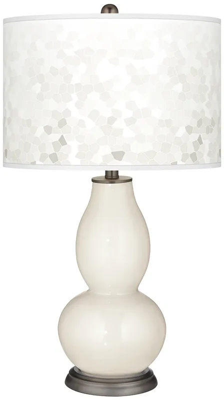 West Highland White Mosaic Giclee Double Gourd Table Lamp