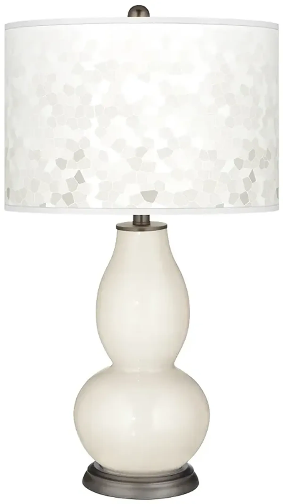 West Highland White Mosaic Giclee Double Gourd Table Lamp