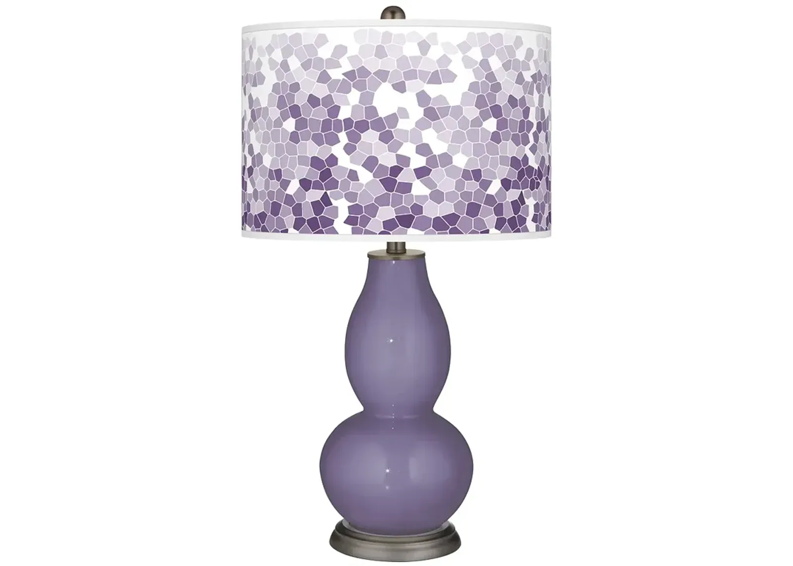 Purple Haze Mosaic Giclee Double Gourd Table Lamp