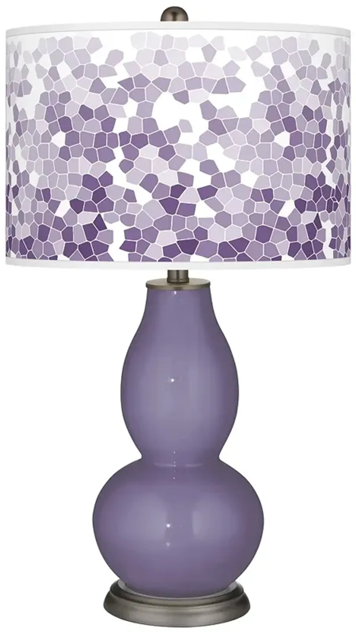 Purple Haze Mosaic Giclee Double Gourd Table Lamp