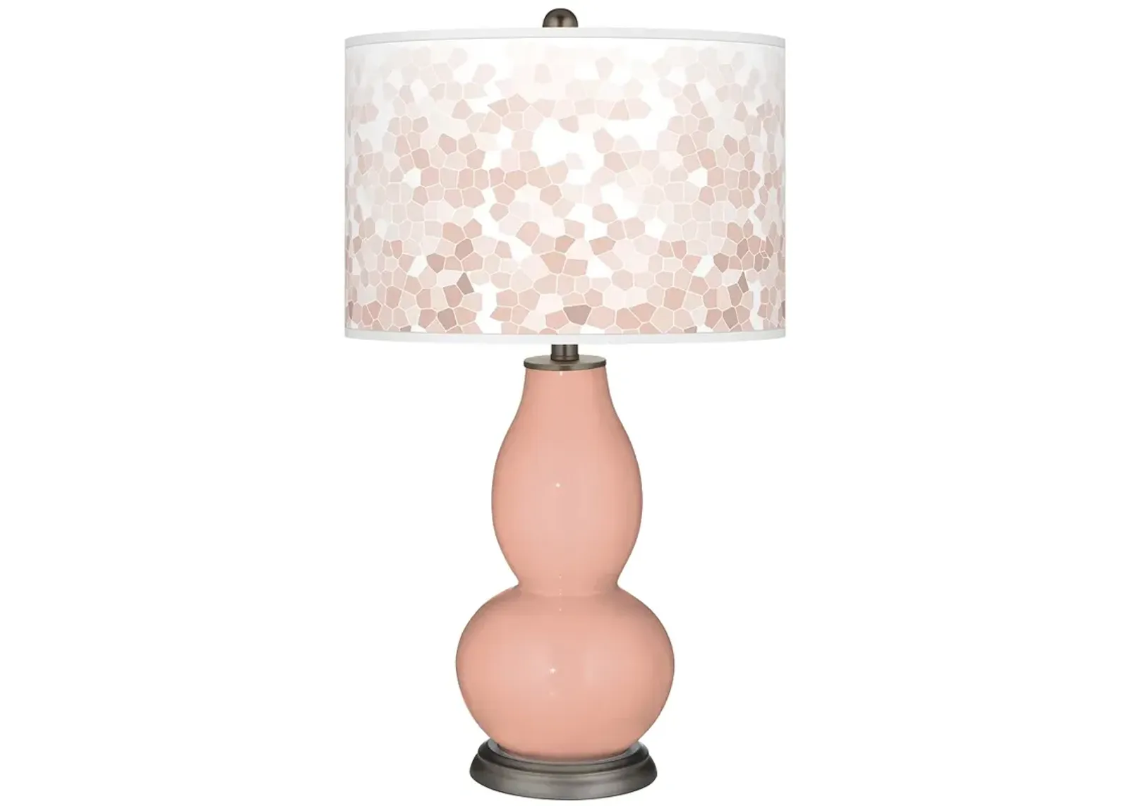 Mellow coral Mosaic Giclee Double Gourd Table Lamp