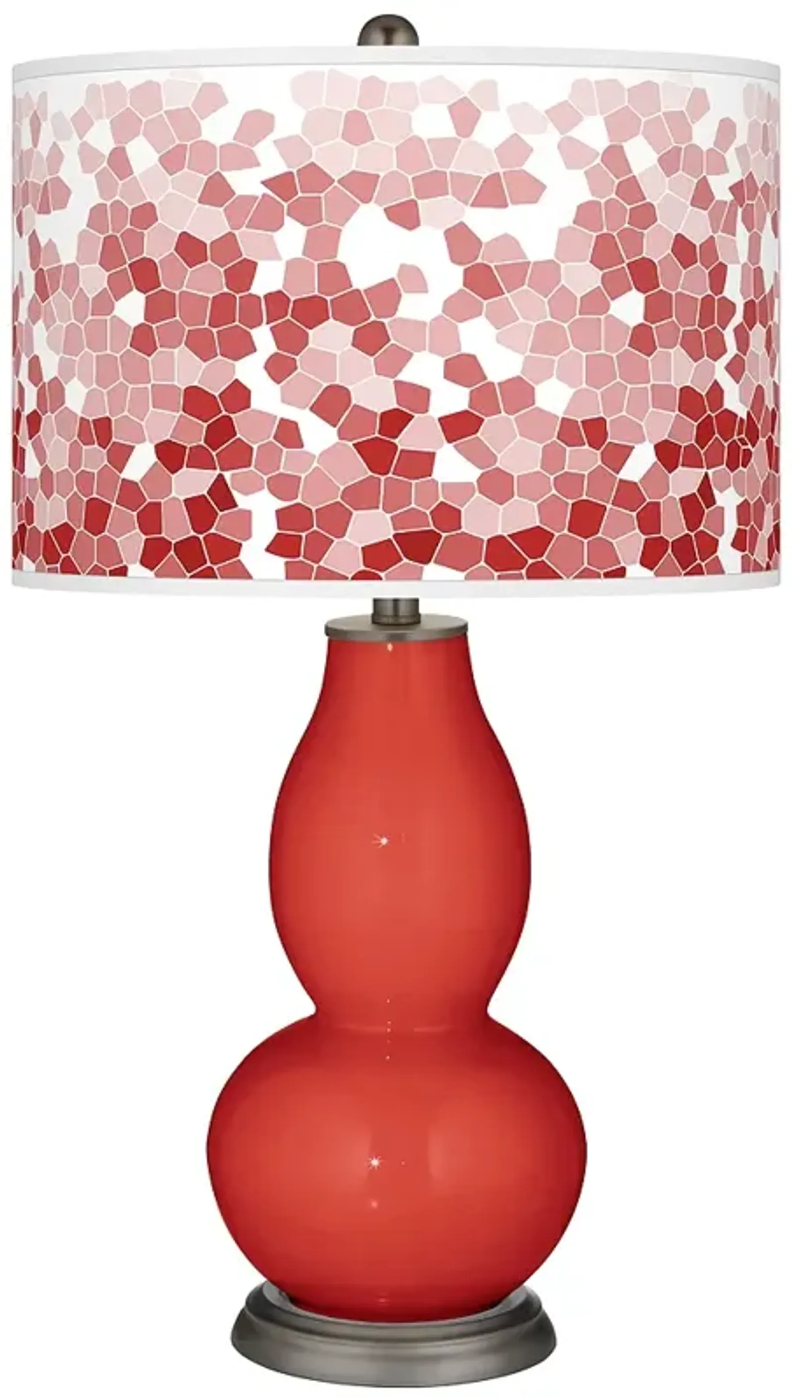 Cherry Tomato Mosaic Giclee Double Gourd Table Lamp