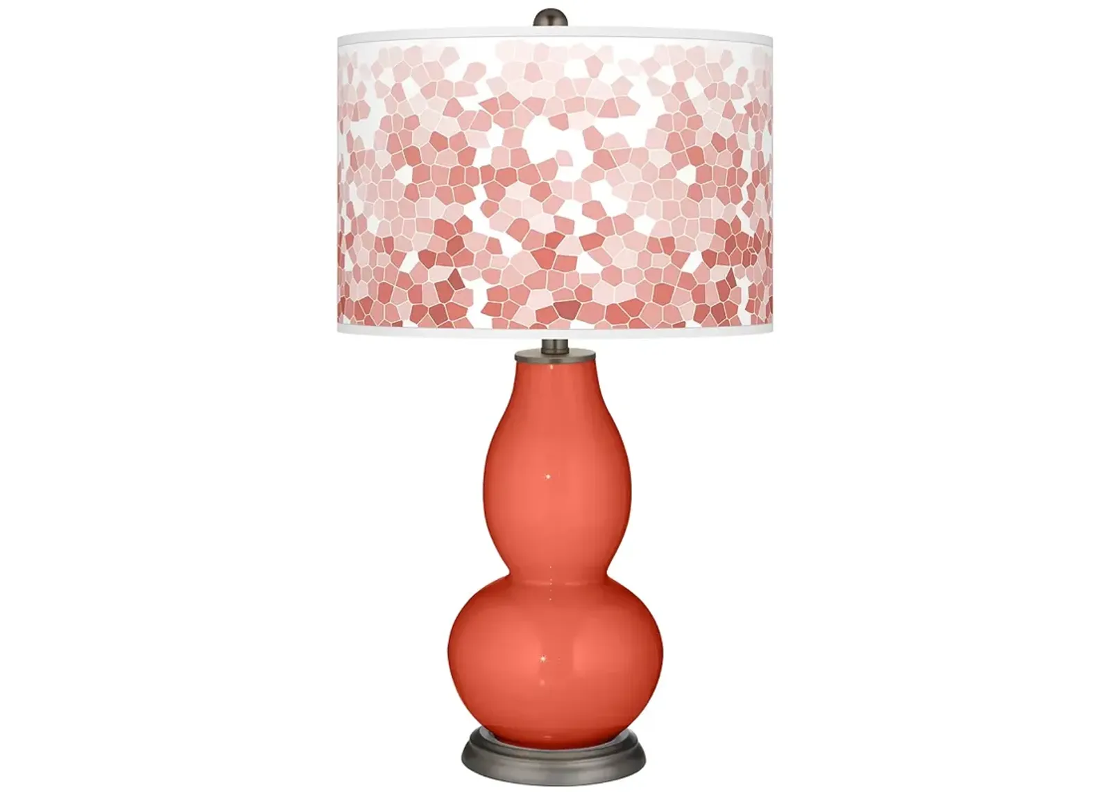 Color Plus Double Gourd 29 1/2" Mosaic Shade Coral Reef Table Lamp