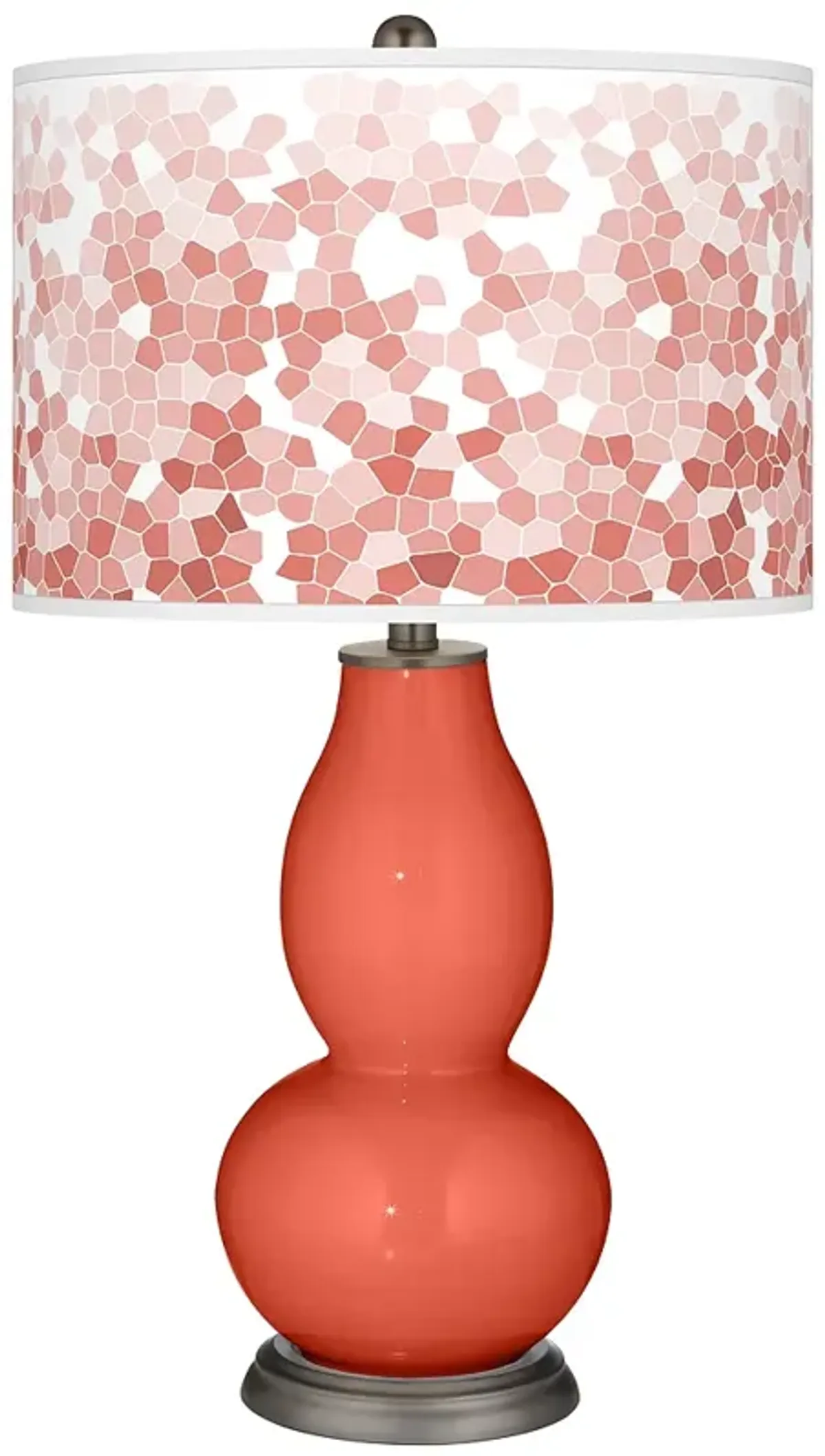 Color Plus Double Gourd 29 1/2" Mosaic Shade Coral Reef Table Lamp