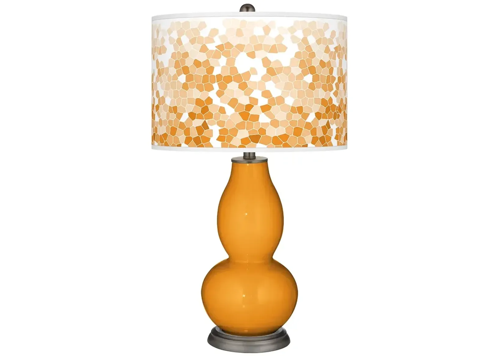 Color Plus Double Gourd 29 1/2" Mosaic Shade Carnival Orange Lamp