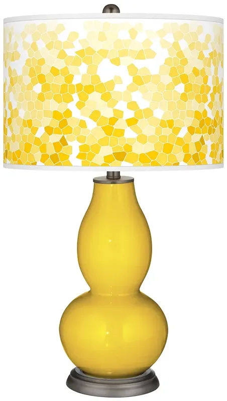 Citrus Mosaic Giclee Double Gourd Table Lamp