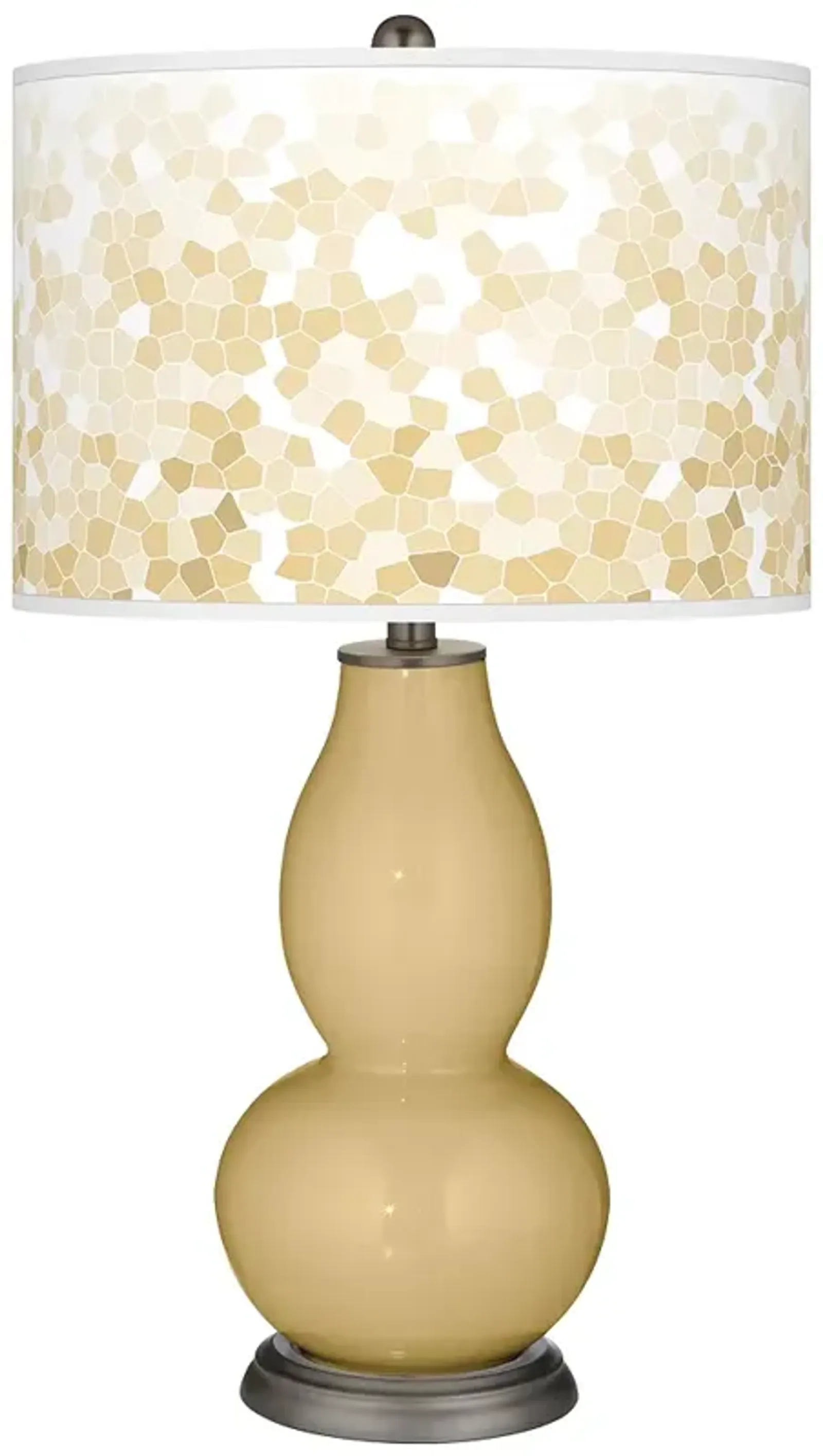 Humble Gold Mosaic Giclee Double Gourd Table Lamp