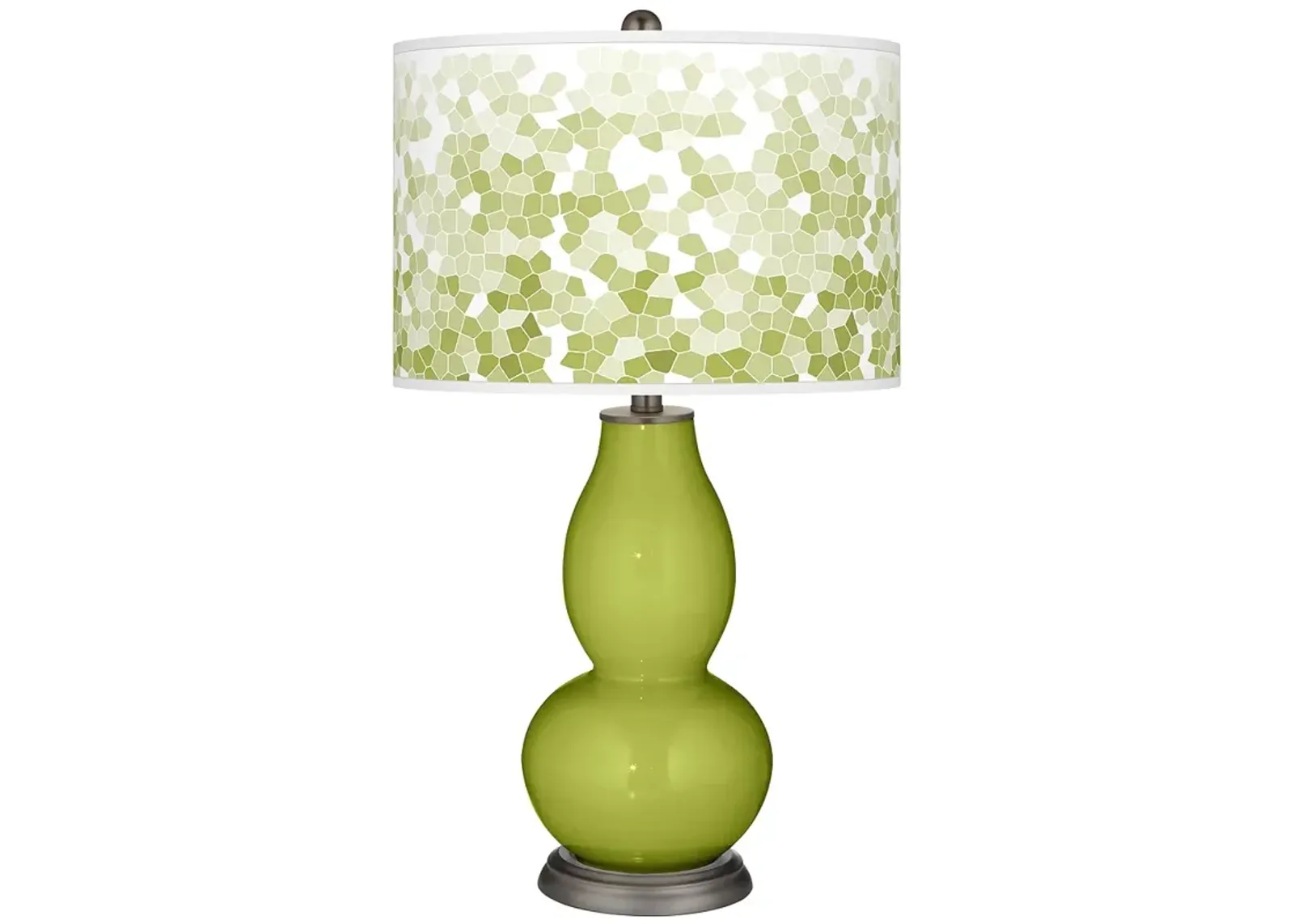 Parakeet Mosaic Giclee Double Gourd Table Lamp