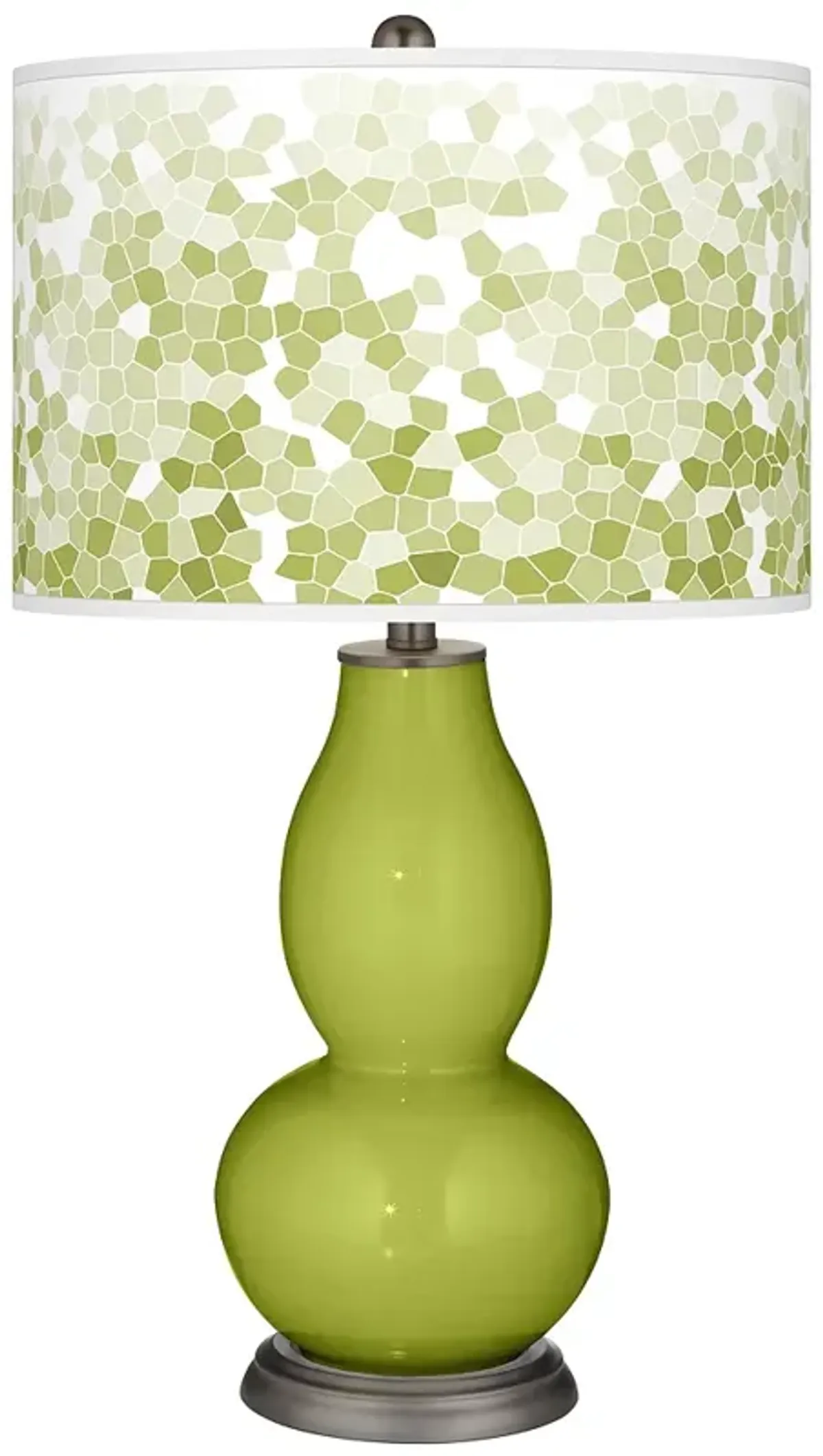 Parakeet Mosaic Giclee Double Gourd Table Lamp