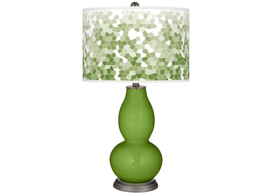 Gecko Mosaic Giclee Double Gourd Table Lamp