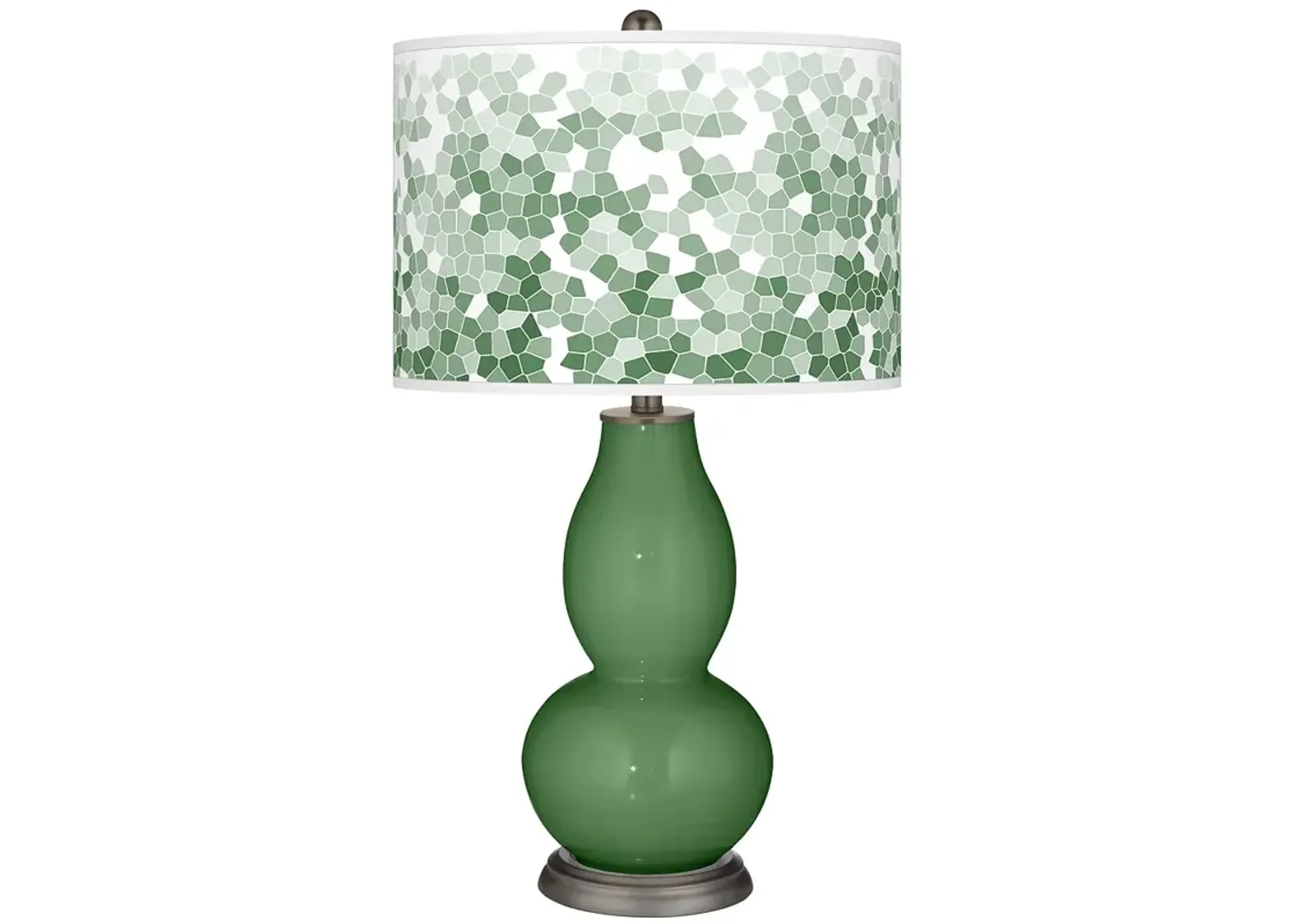 Color Plus Double Gourd 29 1/2" Mosaic Garden Grove Green Table Lamp