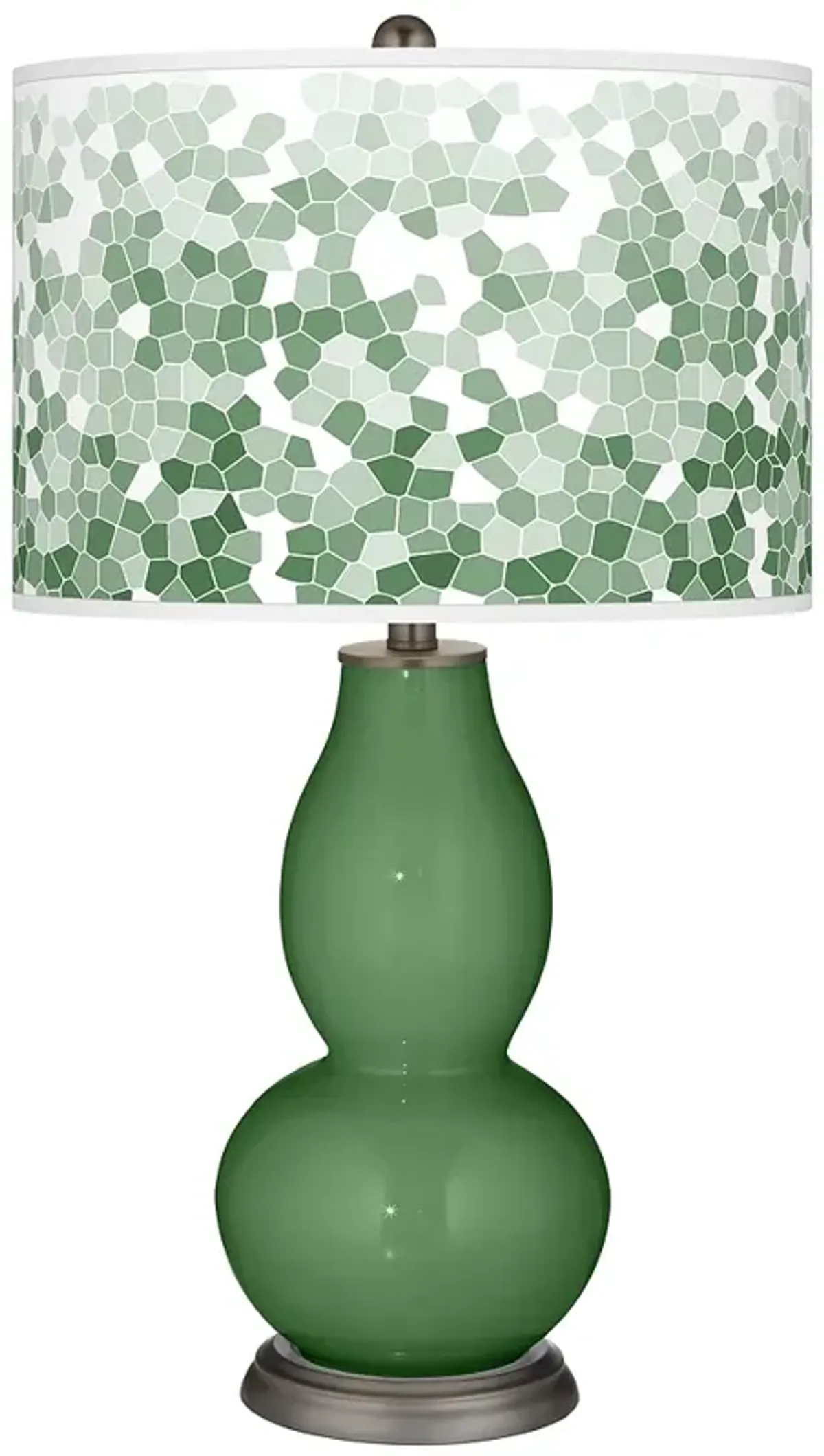 Color Plus Double Gourd 29 1/2" Mosaic Garden Grove Green Table Lamp