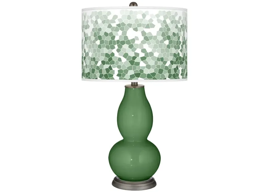 Garden Grove Mosaic Giclee Double Gourd Table Lamp