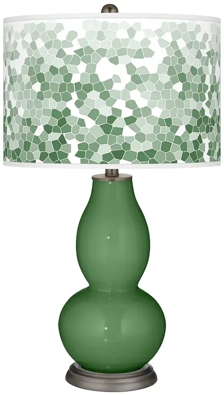 Garden Grove Mosaic Giclee Double Gourd Table Lamp