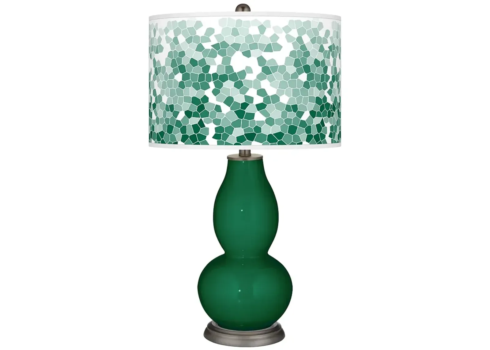 Color Plus Double Gourd 29 1/2" Mosaic Shade Greens Table Lamp