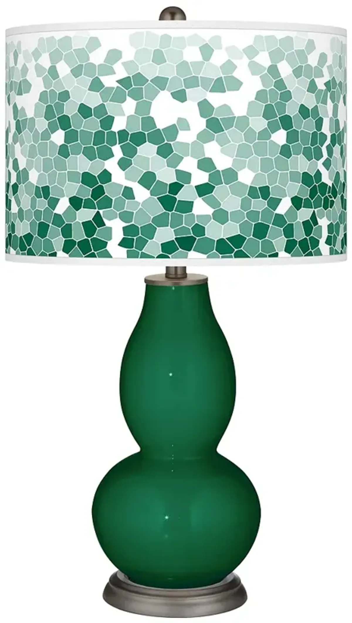 Color Plus Double Gourd 29 1/2" Mosaic Shade Greens Table Lamp