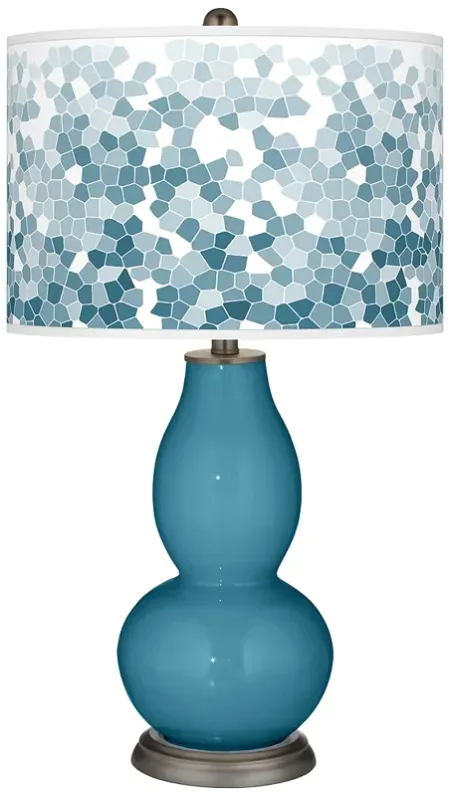 Great Falls Mosaic Giclee Double Gourd Table Lamp