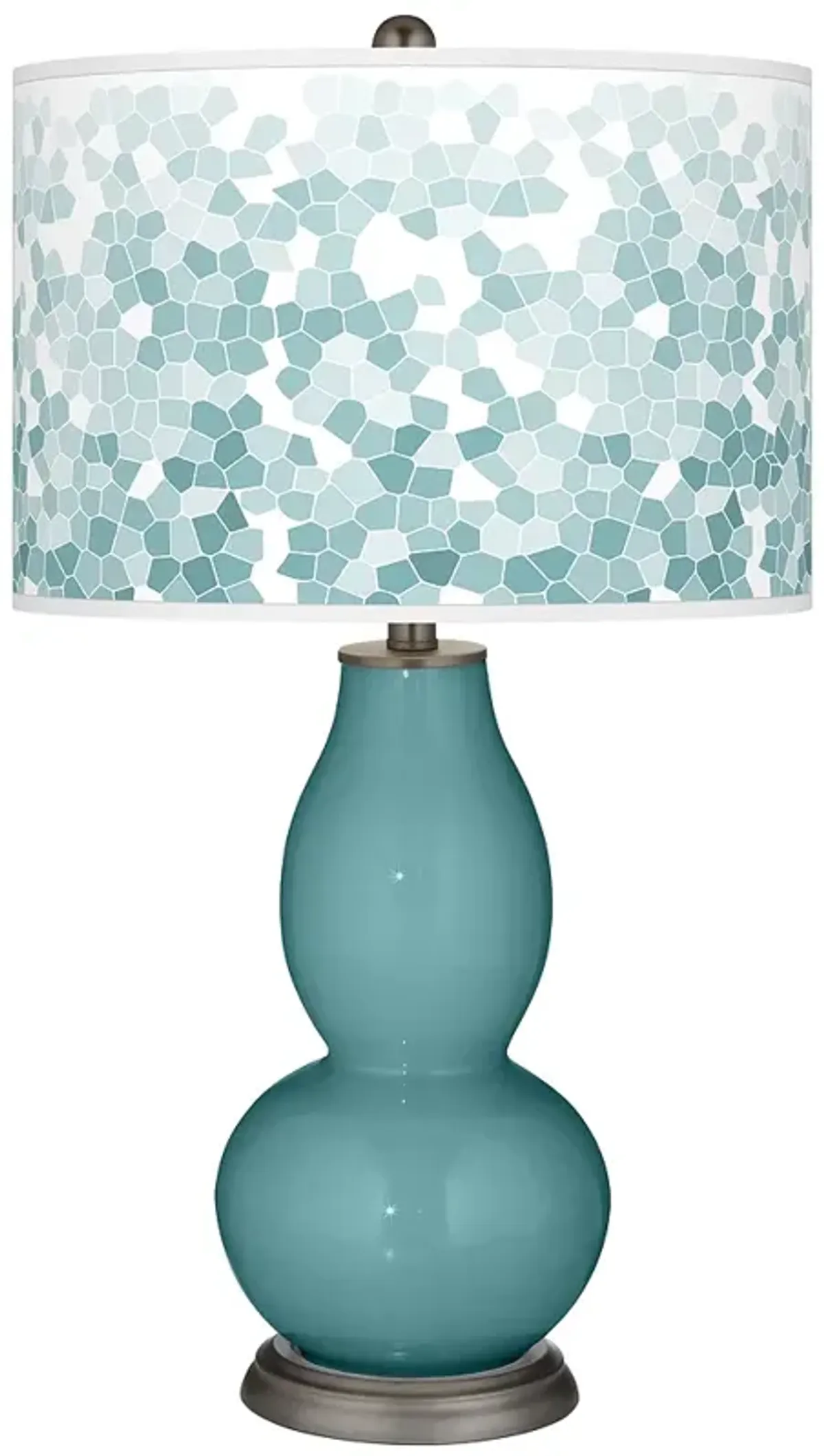 Reflecting Pool Mosaic Giclee Double Gourd Table Lamp