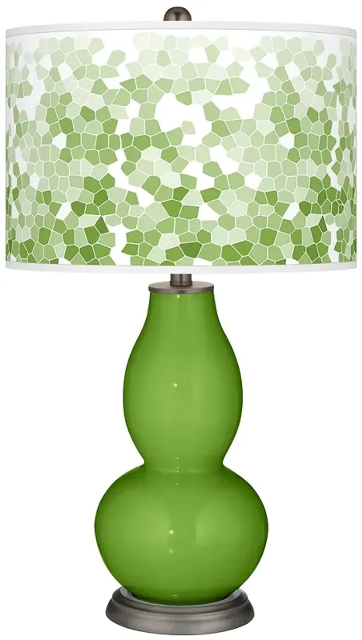 Color Plus Double Gourd 29 1/2" Mosaic and Rosemary Green Table Lamp