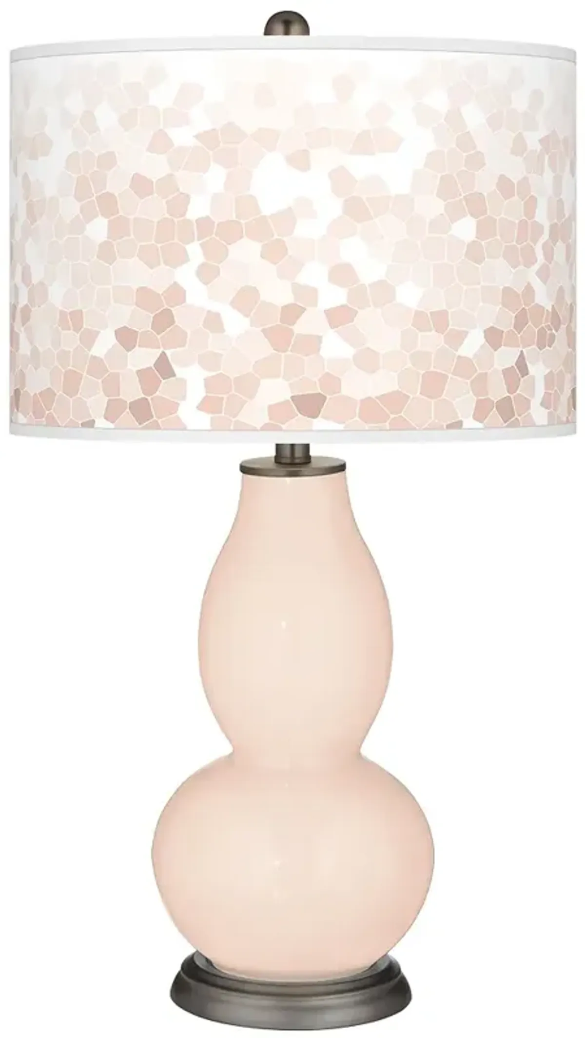 Linen Mosaic Giclee Double Gourd Table Lamp