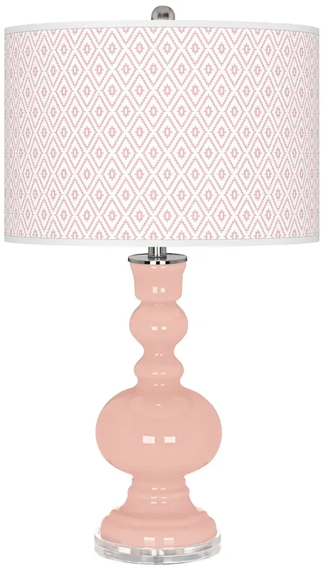 Rose Pink Diamonds Apothecary Table Lamp