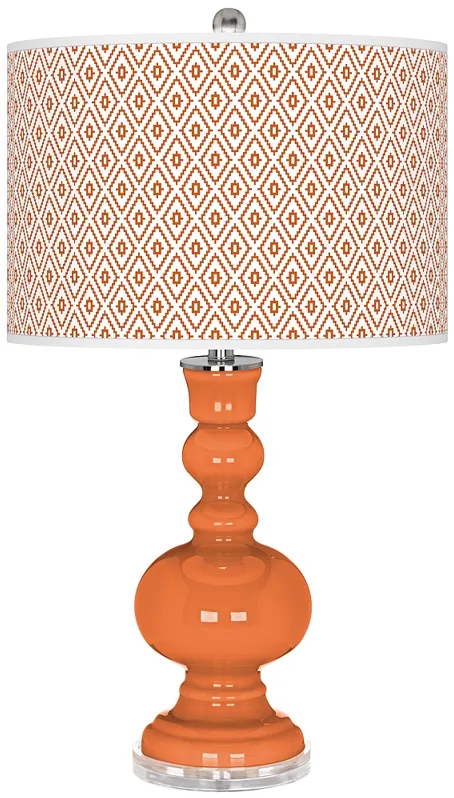 Celosia Orange Diamonds Apothecary Table Lamp