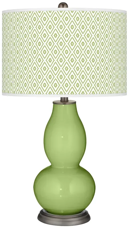 Lime Rickey Diamonds Double Gourd Table Lamp