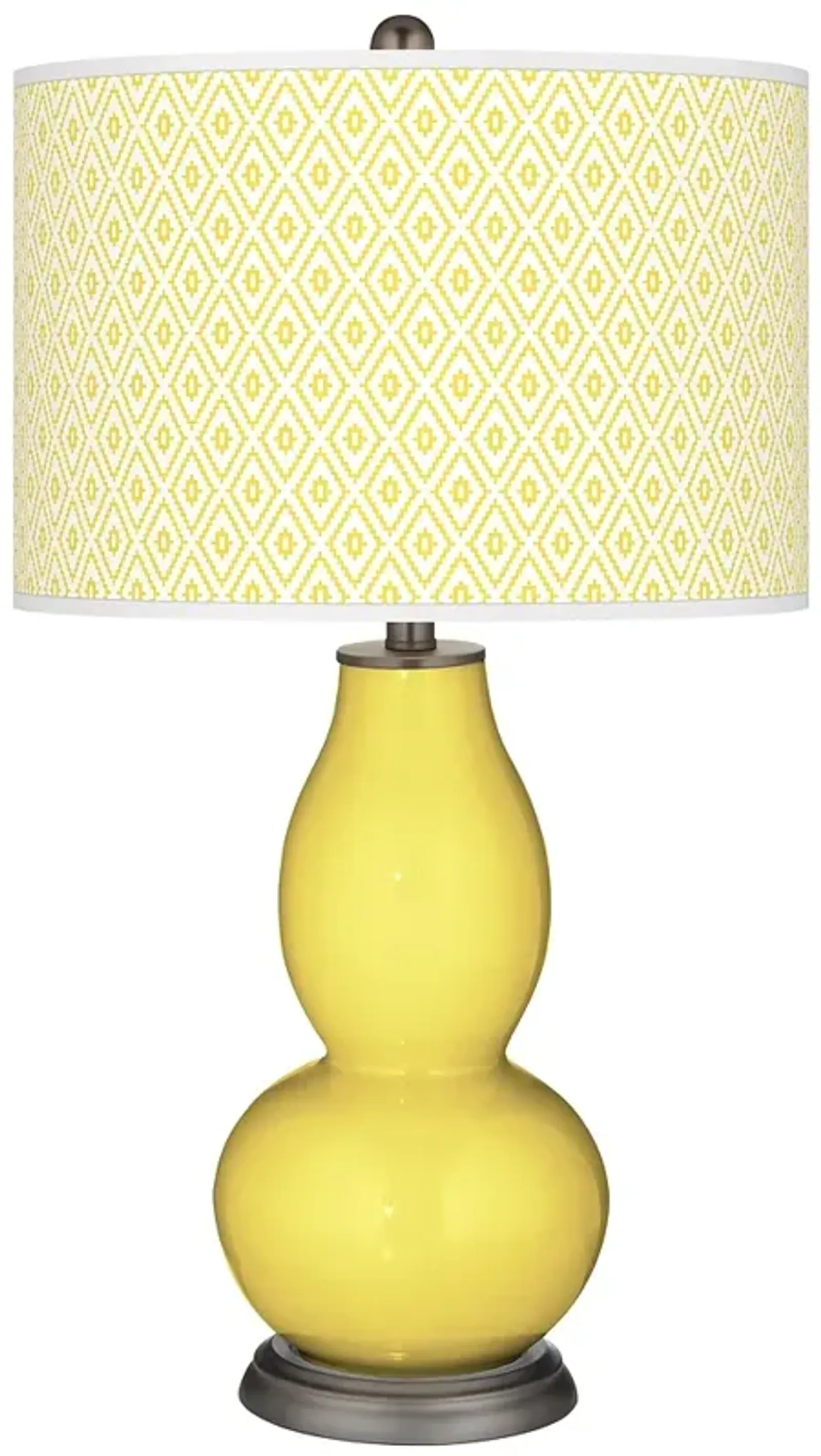 Lemon Twist Diamonds Double Gourd Table Lamp