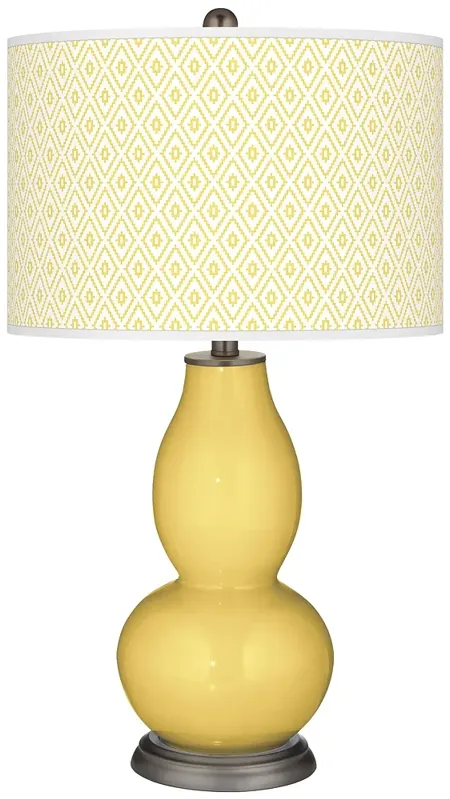 Daffodil Diamonds Double Gourd Table Lamp