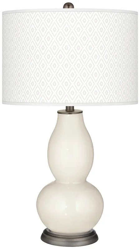 West Highland White Diamonds Double Gourd Table Lamp