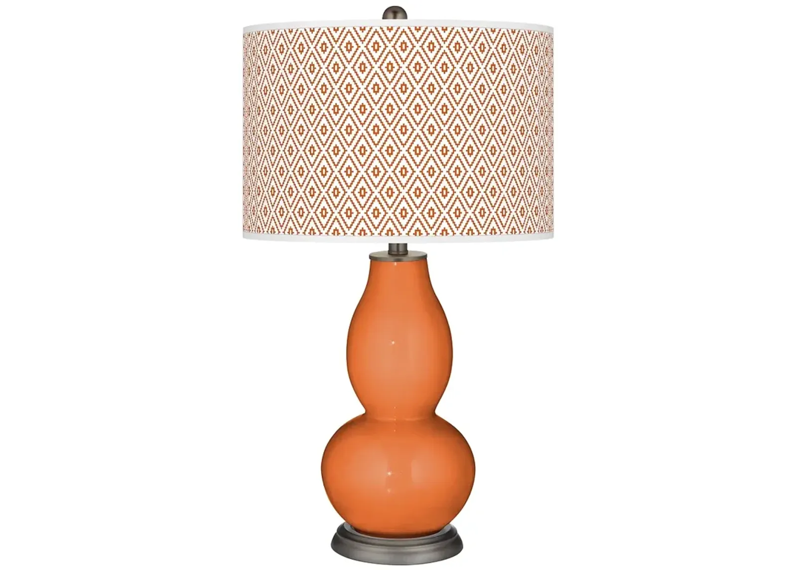 Celosia Orange Diamonds Double Gourd Table Lamp