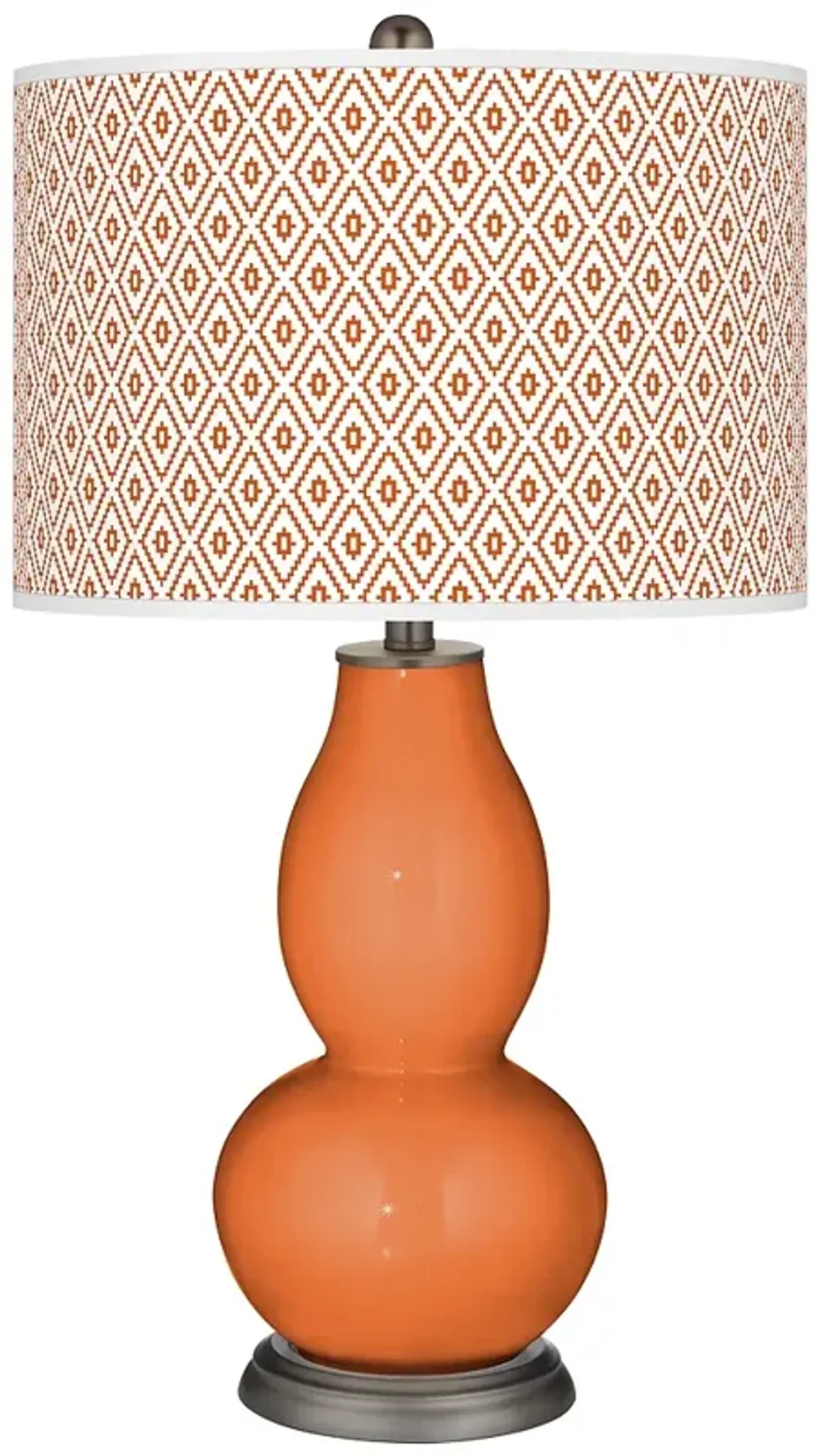 Celosia Orange Diamonds Double Gourd Table Lamp