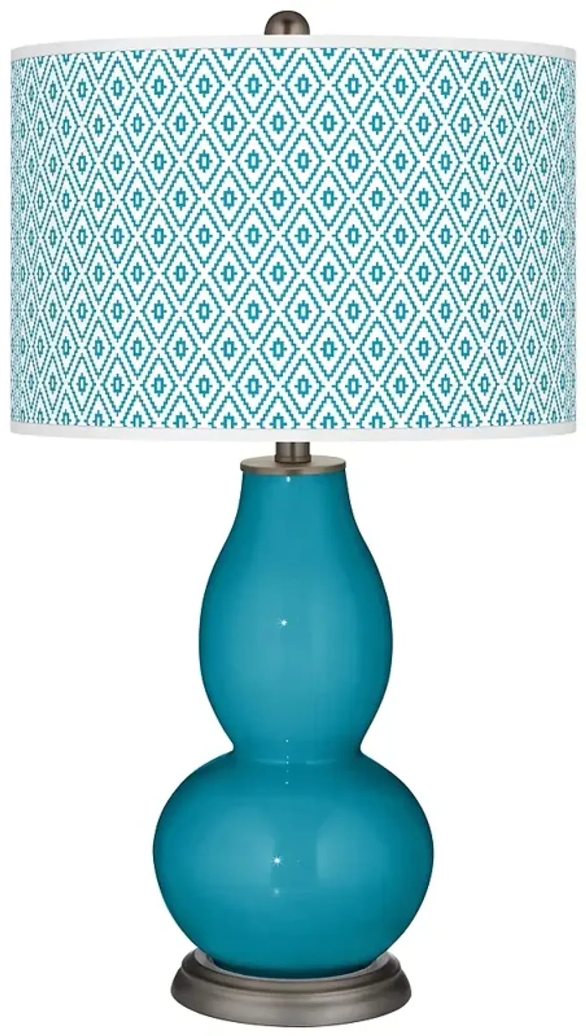 Caribbean Sea Diamonds Double Gourd Table Lamp