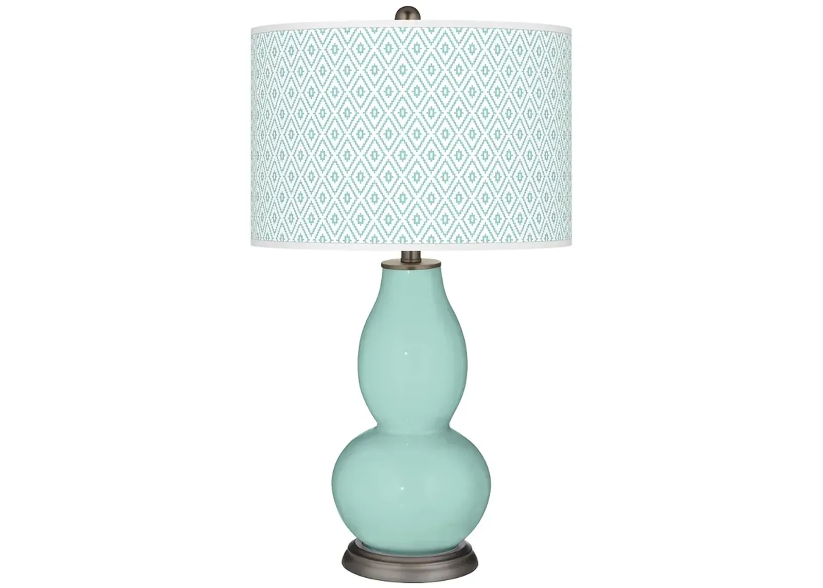 Color Plus Double Gourd 29 1/2" Diamonds Cay Blue Table Lamp