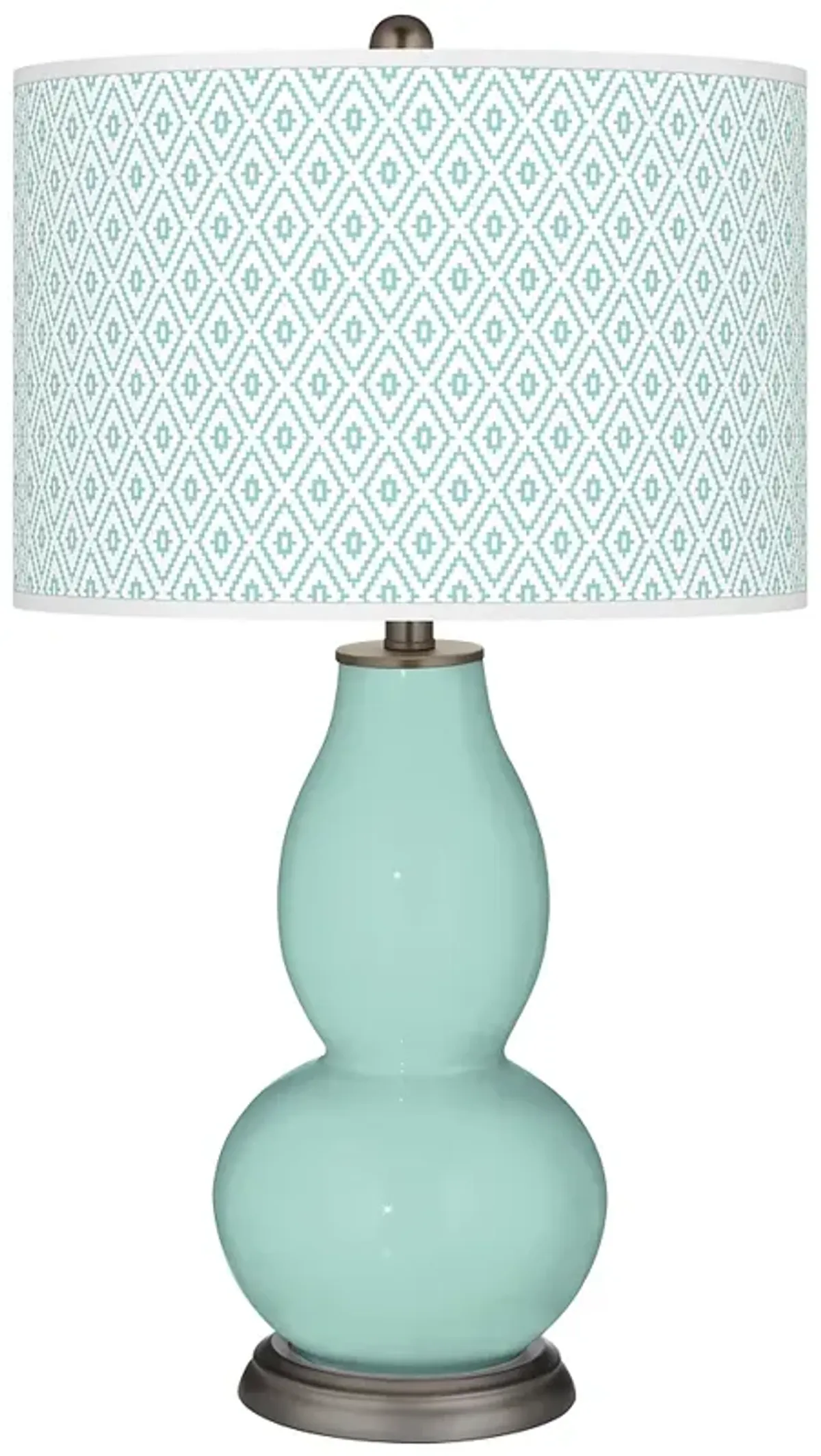 Color Plus Double Gourd 29 1/2" Diamonds Cay Blue Table Lamp